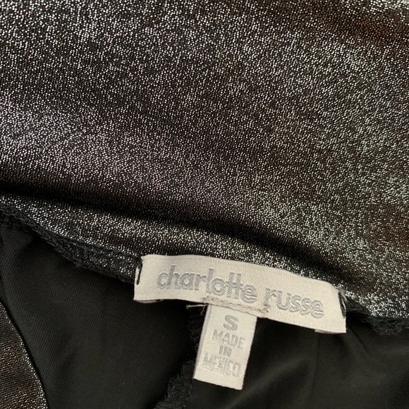 Silky high waist thin metallic look leggings - Picture 2 of 3